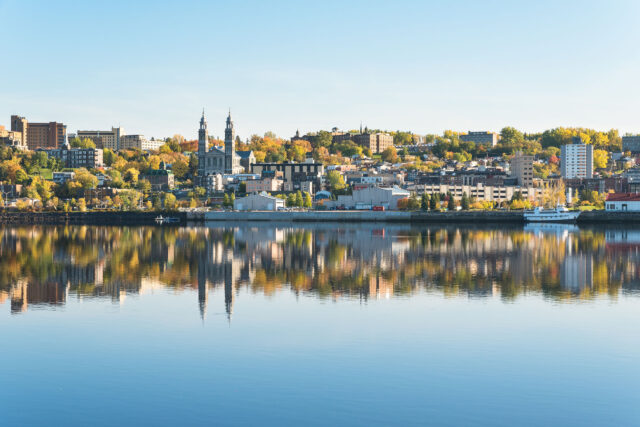 Ville de Saguenay, arrondissement de Chicoutimi et rivière Saguenay