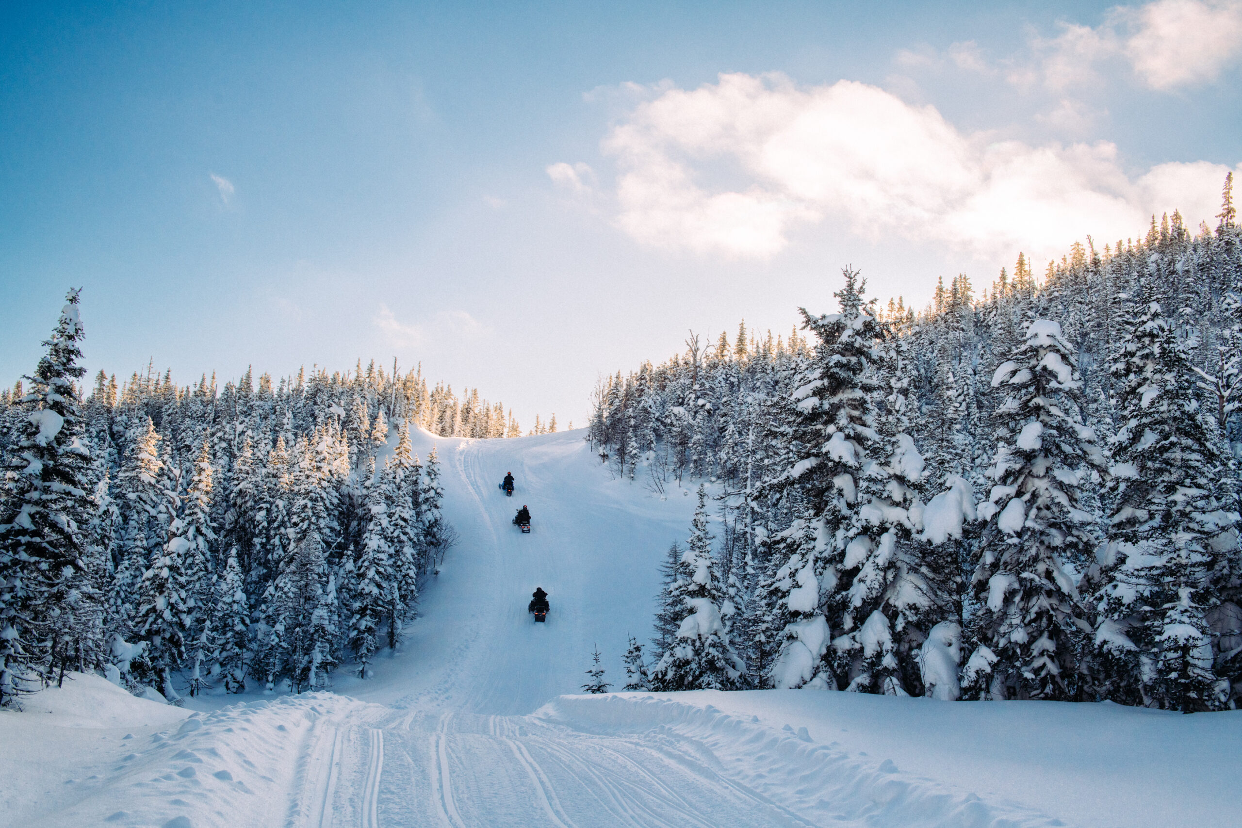Saguenay Fjord, motoneige, Monts Valin